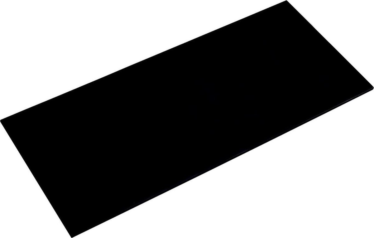 Mawialux solid surface wastafelblad voor waskom - 1200x500x18mm - Mat zwart - Zonder gaten - SS120MZ