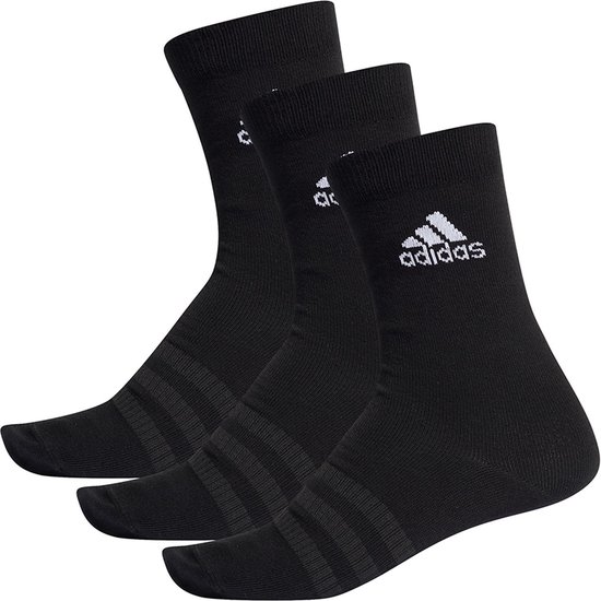 adidas Light Crew Sokken - Maat 46-50 - Vrouwen - zwart | bol.com