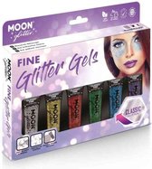 Moon Creations - Moon Glitter - Classic Fine Glitter Gel Set Glitter Make-up - Multicolours