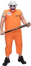 Ghoulish Jumpsuit Clown Met Masker Polyester Oranje Maat L