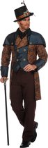 Wilbers & Wilbers - Steampunk Kostuum - Steampunk Jas Industrieel - Man - Bruin - Maat 48 - Carnavalskleding - Verkleedkleding