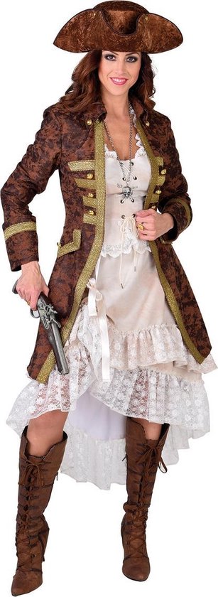 Piraat & Viking Kostuum | Zeerover Kapitein Woeste Baren Vrouw | Medium | Carnaval kostuum | Verkleedkleding