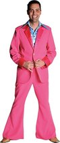 Jaren 80 & 90 Kostuum | Roze Saturday Night Boogie Night | Man | Medium | Carnaval kostuum | Verkleedkleding