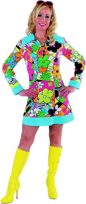 Woodstock Girl Flower Power kostuum |Hippie kleedje maat 46/48 | bol.com