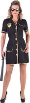 Magic By Freddy's - Politie & Detective Kostuum - Handhaver Der Wet Agente - Vrouw - zwart - Medium - Carnavalskleding - Verkleedkleding