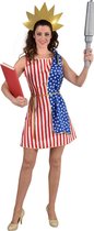 Landen Thema Kostuum | Vrijheidsbeeld Amerikaanse Vlag | Vrouw | XL | Carnaval kostuum | Verkleedkleding
