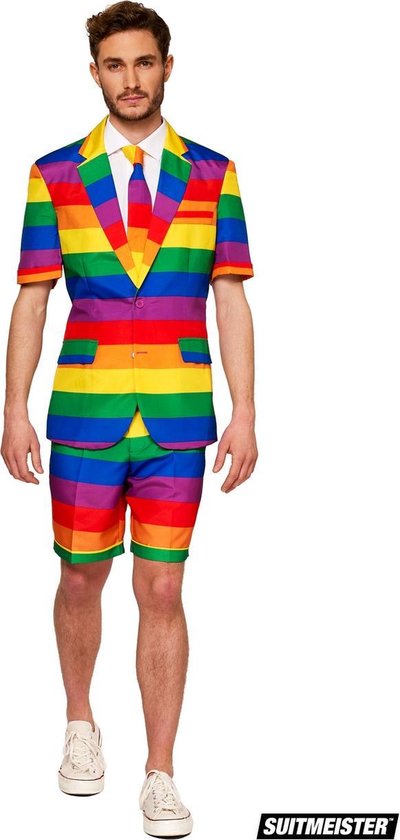 Suitmeister Zomer-verkleedpak Rainbow Heren Polyester Maat S