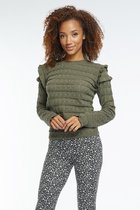 Lofty Manner Trui Sweater Regina Ea03 Green Dames Maat - XS