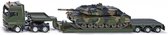 Man dieplader Panzer tank 51 cm staal groen 3-delig (8612)