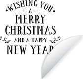 Citation de Noël Je vous souhaite un joyeux Noël avec un fond blanc Sticker papier peint cercle mural - ⌀ 120 cm - peinture ronde - cercle papier peint - cercle mural - cercle vivant - autocollant & coupe ronde