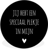 Wandcirkel - Muurcirkel Binnen - Een speciaal plekje in mijn hart - Quotes - Spreuken - ⌀ 150 cm - Wanddecoratie - Ronde Schilderijen
