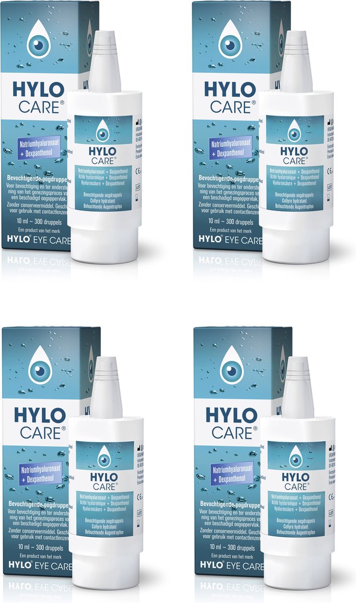 Goedkoopste HYLO CARE® kunsttranen | 4x 10ml | oogdruppels