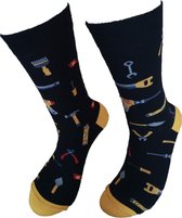Verjaardag cadeau - Grappige sokken – sokken – Monteur sokken – Gereedschap sokken - Leuke sokken - Vrolijke sokken - Luckyday Socks – Valentijn sokken - Socks waar je Happy van wordt - Maat 36-40