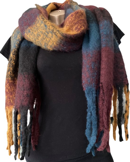 Lange Warme Sjaal - Geruit - Geblokt - 180 x 54 cm (3#)