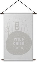 Quilla - Wild Scandinavian - Textielposter - 90x120cm - Grijs