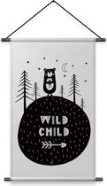 Quilla - Wild Scandinavian - Textielposter - 60x80cm - Zwart