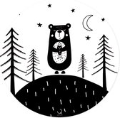 Quilla - Wild Scandinavian - Muurcirkel - 80x80cm - Zwart