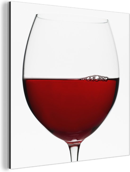Gros plan d'un verre magique de vin rouge Aluminium 90x90 cm - Tirage photo  sur... | bol.com