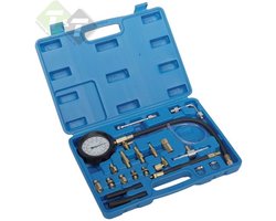 Brandstof injectie tester, 20 delig, een bereik van 0 tot 10 bar