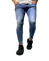 Heren jeans lichtblauw denim basic | skinny fit & stretch | 3129 | maat 29 | Cadeau voor Man Cadeautjes | Sinterklaas | Black Friday | Kerst | Kerstcadeau | Actie | Korting | Aanbi