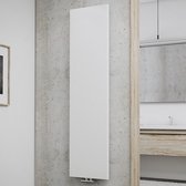 Designradiator New York merk Schulte voor de badkamer of andere ruimtes in huis, middenaansluiting, 180x45 cm, 805 Watt, alpine-wit, Design-verwarmingselement voor 2 buizen: H032010 04