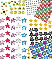 Megaset Sterren Stickers - 806 Sterrenstickers - Stickerpakket Sterren - Stickervellen - Hobbystickers Sterren - Voordeel Stickerpakket - Knutselstickers | Klein Kadootje Kind | Ca