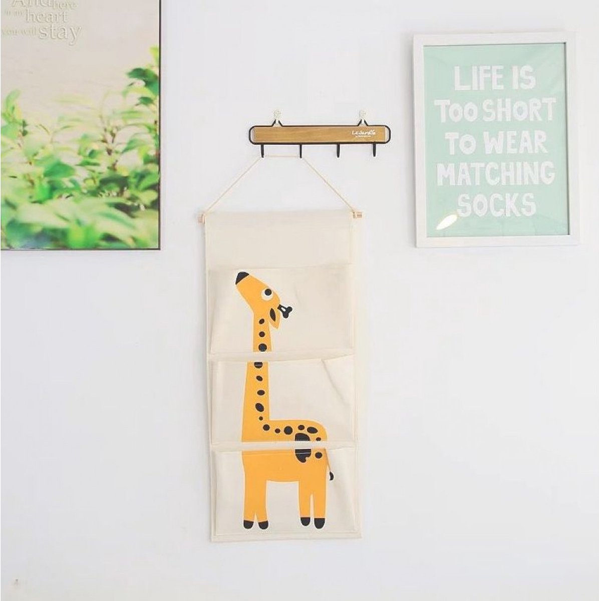 Babybed mousseline babytas mintgroen organizer bedtas hangende tas gebruiksvoorwerpen kinderkamer Nordic Skandi Living