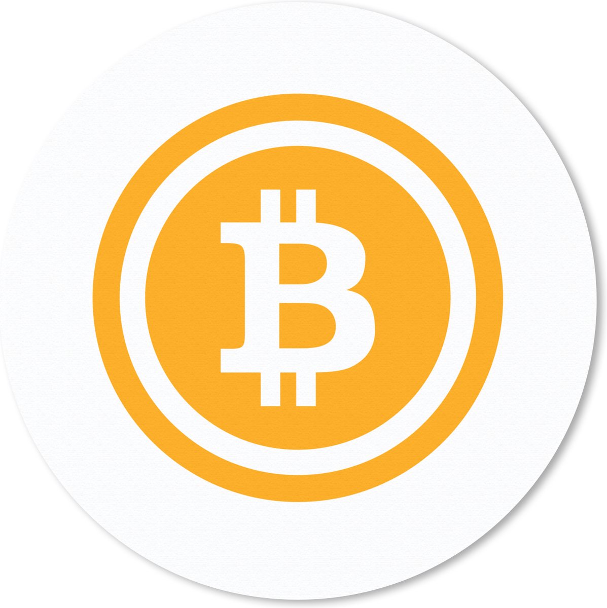 Muismat rond 20x20 cm - Mousepad Blockchain bitcoin illustratie - Ronde muismatten
