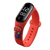 LED Kinderhorloge - Digitale Horloge - Kinderhorloge - Kids - Actiefiguur - Spiderman - Rood -