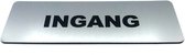 Deurbordje met tekst Ingang - Deur Tekstbordje - Deur - Zelfklevend - Bordje - RVS Look - 150 mm x 50 mm x 1,6 mm - 5 jaar Garantie