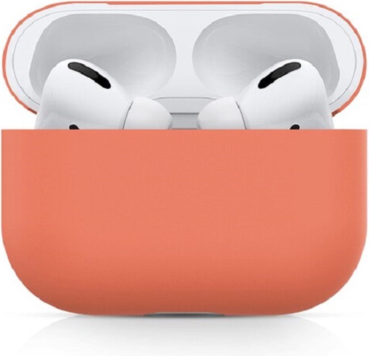 Jumada's hoesje geschikt voor Apple AirPods Pro - Soft Case - Cover - Onepiece - Siliconen - Oranje
