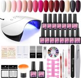 Gellak Starterspakket - Gellak - 15 kleuren Gel Polish - Gelnagel set - UV Lamp 36W - Nagellamp - Nagellak - Nageldroger