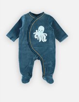 Noukie's - Pyjama- Velour - Jongen - Groen - Octapus - 3 maand 62