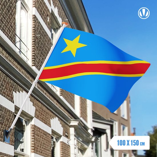 drapeau Congo-Kinshasa (République démocratique du Congo) 100x150cm