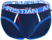Andrew Christian Fly Tagless Brief w/ Almost Naked Navy - MAAT XL - Heren Ondergoed - Slip voor Man - Mannen Slip