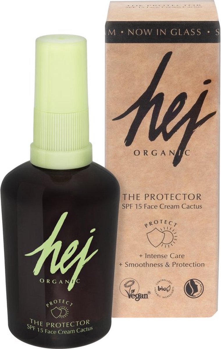Hej Organic - The Protector - SPF15 Face Crème - Cactus - Vegan