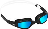 Aquasphere Ninja - Zwembril - Volwassenen - Blue Titanium Mirrored Lens - Zwart/Wit