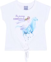 Wit T-shirt met binding aan de voorkant FROZEN / 8 jaar 128 cm