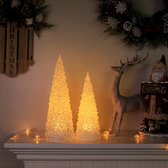 LUCOZA Kerstboom LED Acryl met Timer - 36cm - RGB Kleurverandering