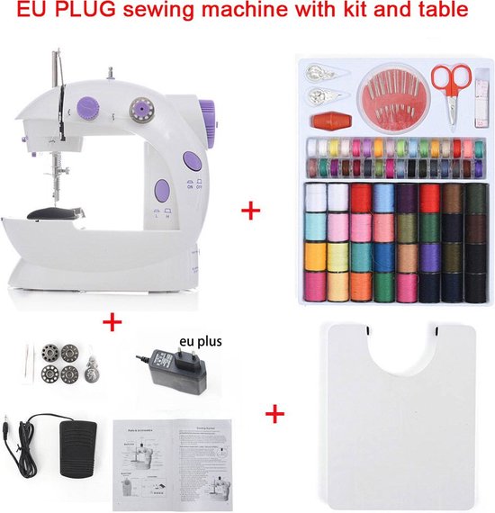 Bemodst Handheld mini-naaimachine - draagbaar draadloos elektrisch gereedschap met USB-poort en