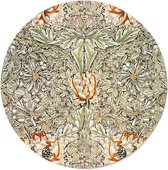 William Morris - Honeysuckle II - Walljar - Wanddecoratie - Muurcirkel - Forex