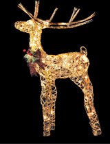 Prilux 'Elegant Deer' kerstverlichting figuur: rendier - voor binnen - 77cm - 80LED 3,6W warm wit