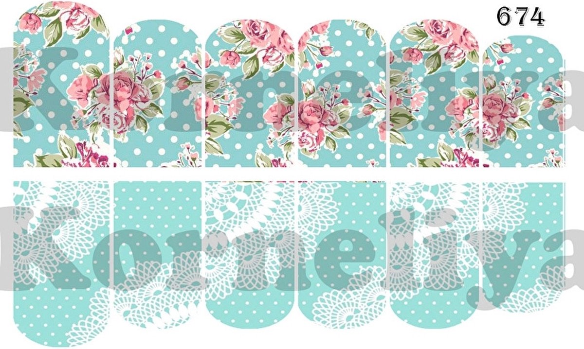 Goedkoopste Water Decal Nail Wrap 674