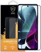 Motorola Moto G200 Screenprotector, MobyDefend Gehard Glas Screensaver, Zwarte Randen | Screen Protector / Glasplaatje Geschikt Voor: Motorola Moto G200