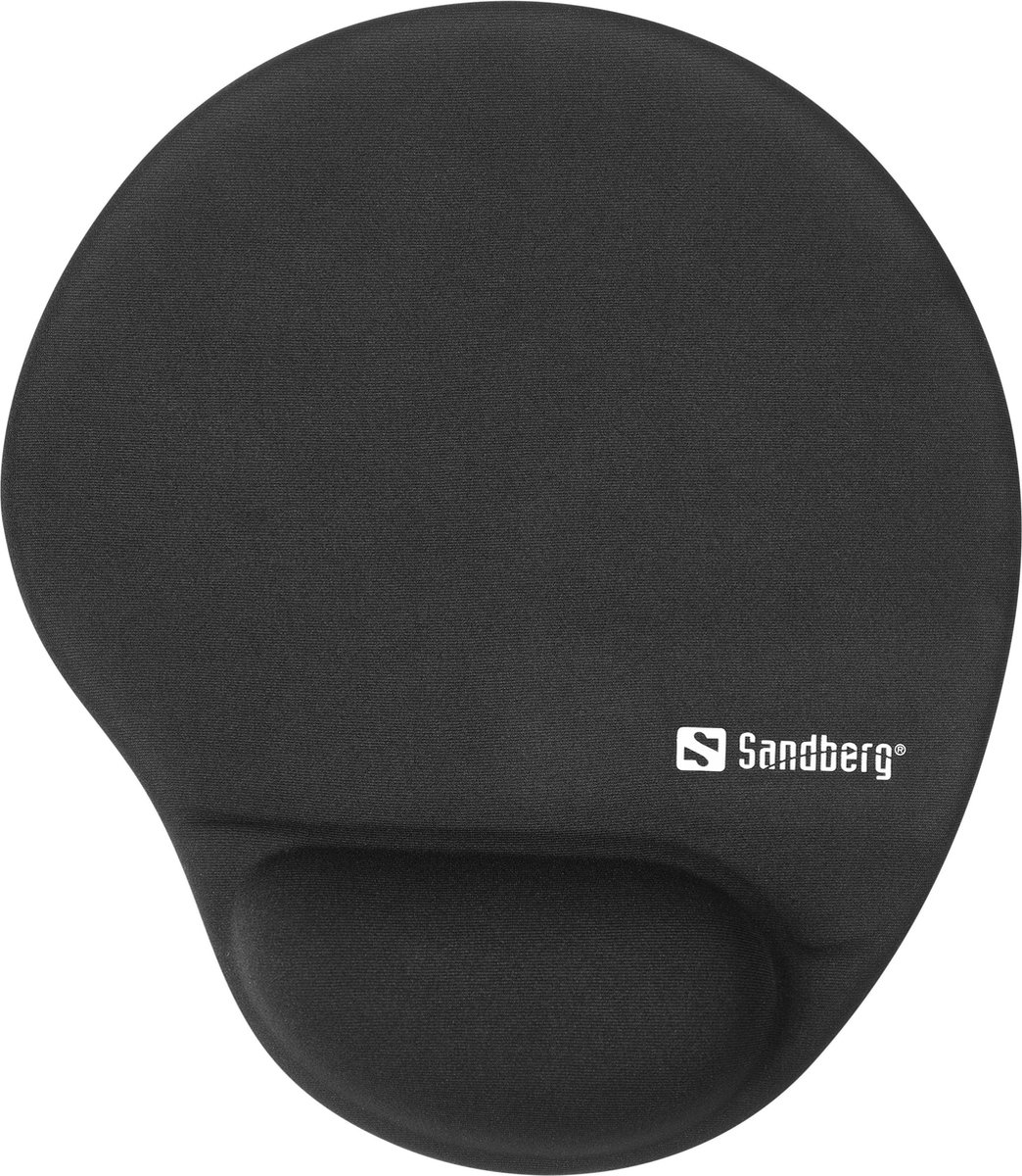Memory Foam Mousepad Round - Black - Monochromatic - Memory foam - Wrist rest - Non-slip base