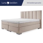 Luna Bedden - Boxspring Maya - 140x200 Compleet Beige 6 Balken