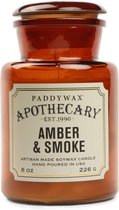 Paddywax Hardware Geurkaars – Amber & Smoke – Geurkaars in Glazen Apothekerspot