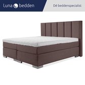 Luna Bedden - Boxspring Maya - 140x210 Compleet Bruin 6 Balken