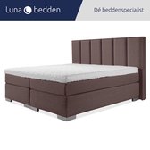 Luna Bedden - Boxspring Maya - 140x220 Compleet Bruin 6 Balken