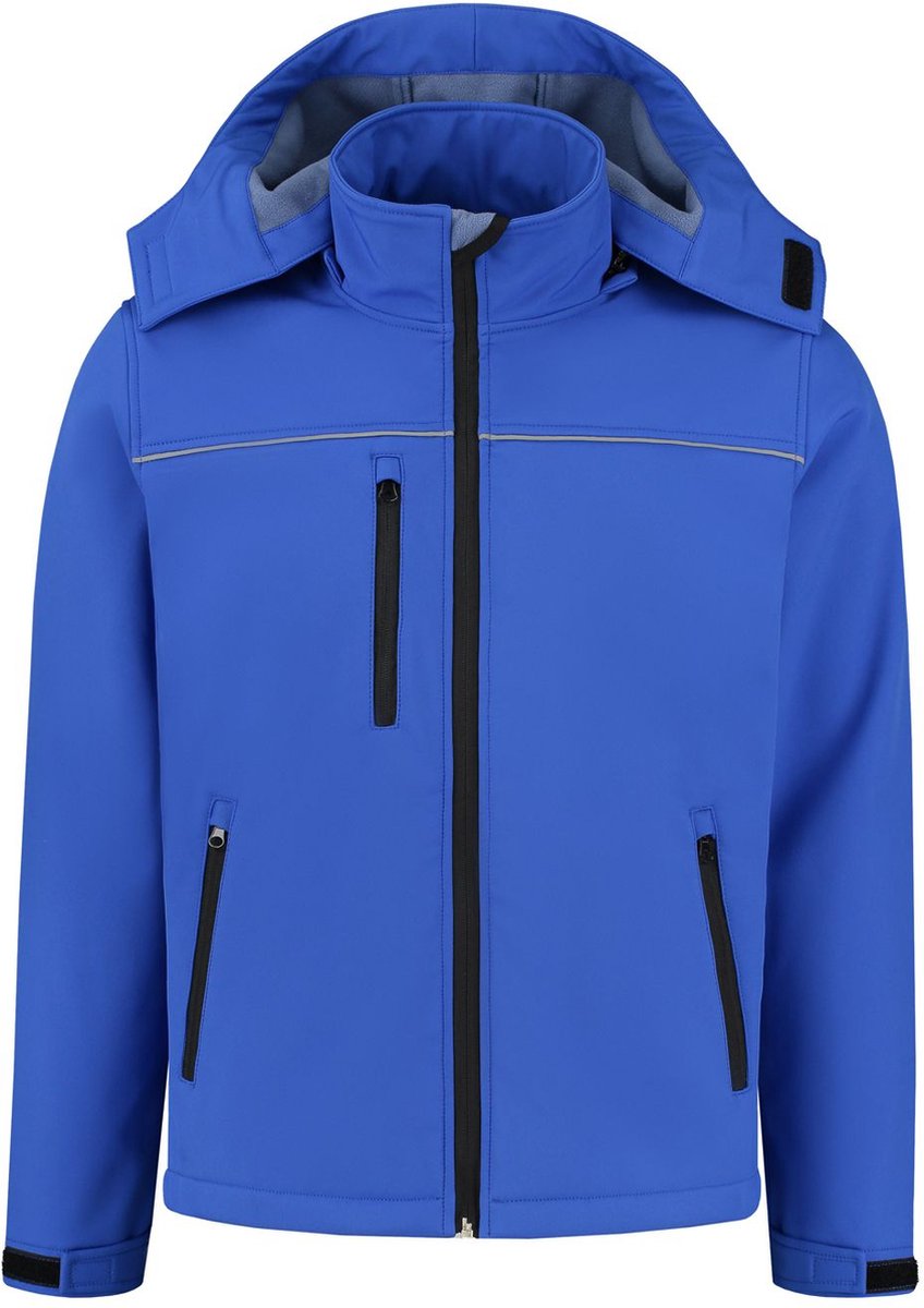 EM Workwear Softshell Jas - Korenblauw - Maat XS - Fleece binnenvoering